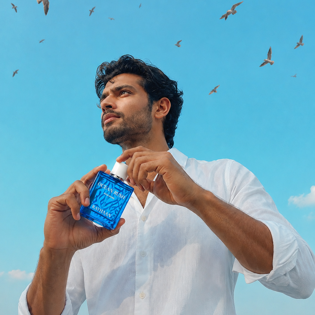 Rayhaan Ocean Rush · Hombre 100 ml · Acuático · Pack de 24 piezas