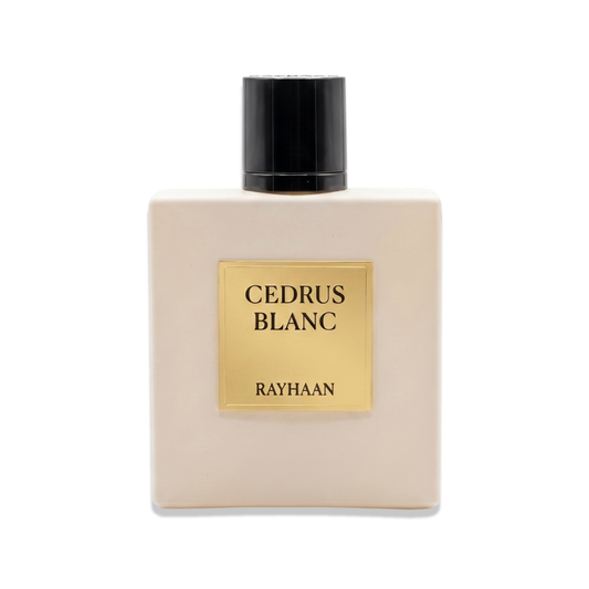 Rayhaan Cedrus Blanc · Unisex 100 ml · Amaderado limpio · Pack de 24 piezas