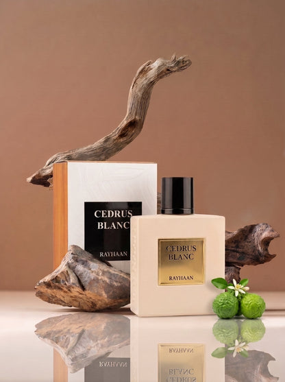 Rayhaan Cedrus Blanc · Unisex 100 ml · Amaderado limpio · Pack de 24 piezas