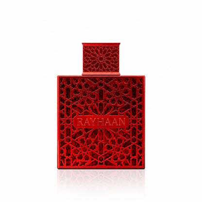 Rayhaan Crimson · Unisex 100 ml · Especiado ámbar · Pack de 24 piezas