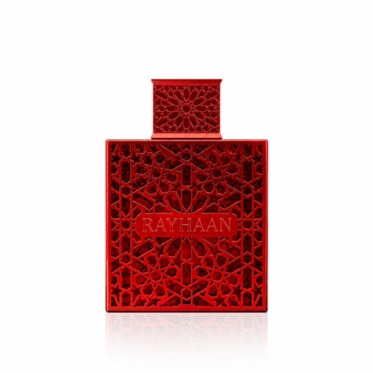 Rayhaan Crimson · Unisex 100 ml · Especiado ámbar · Pack de 24 piezas