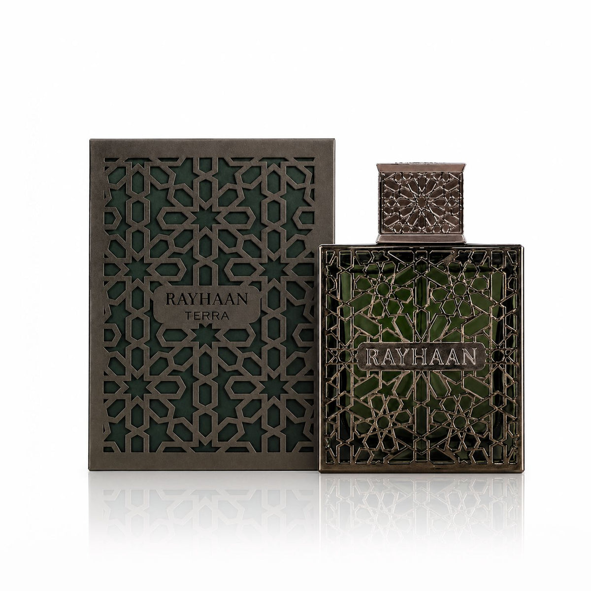 Rayhaan Terra · Unisex 100 ml · Especiado resinoso · Pack de 24 piezas