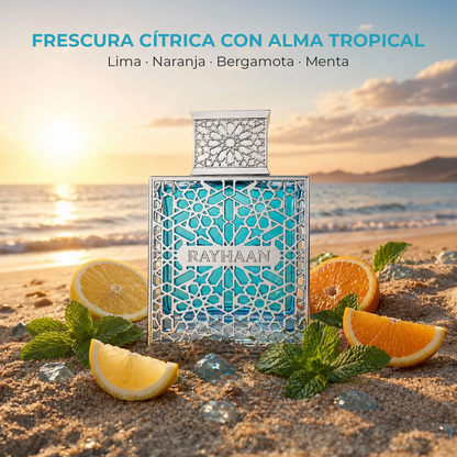 Rayhaan Aquatica · Hombre 100 ml · Tropical coco · Pack de 24 piezas