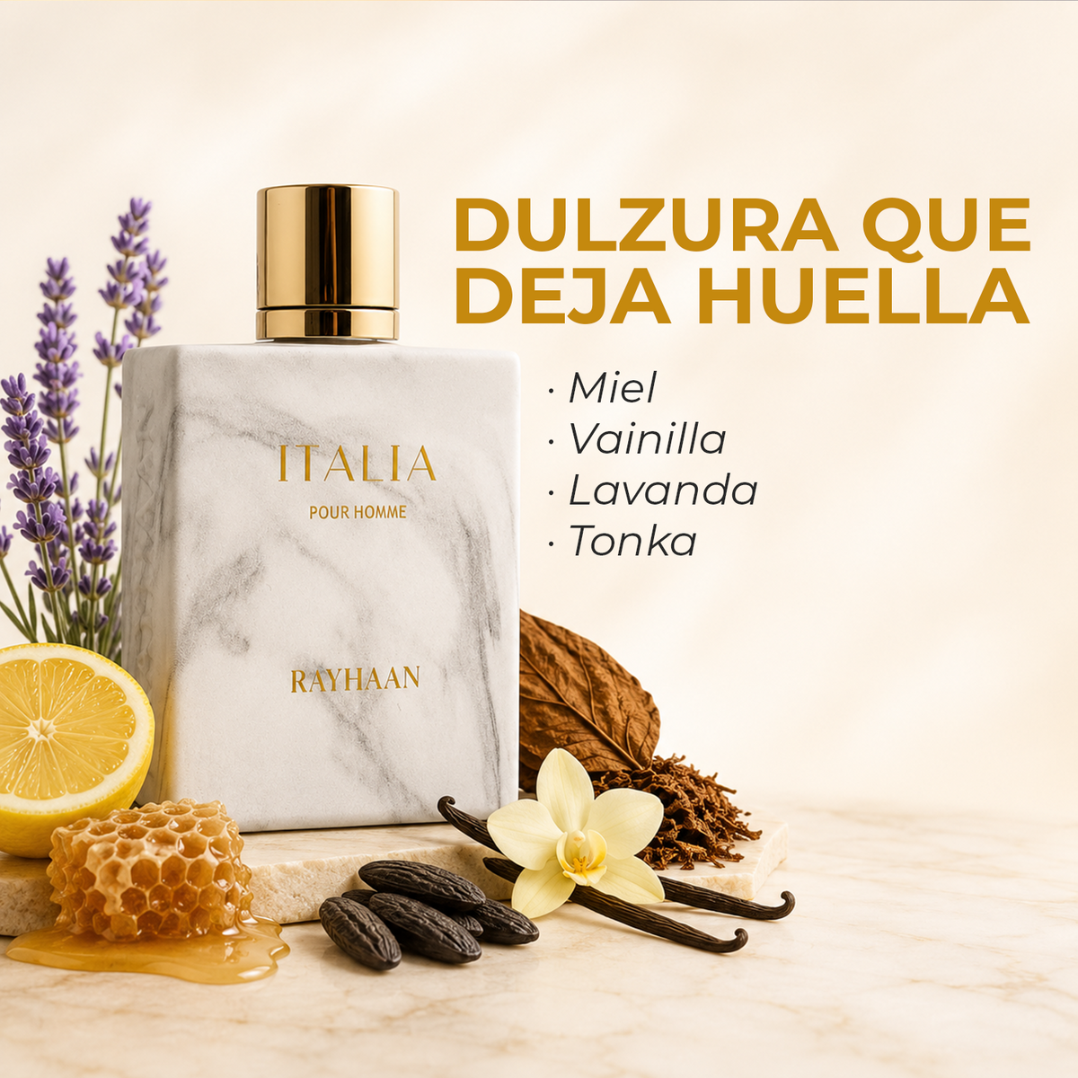 Rayhaan Italia · Hombre 100 ml · Tabaco vainilla · Pack de 24 piezas