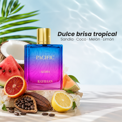 Rayhaan Pacific Aloha · Unisex 100 ml · Tropical · Pack de 24 piezas