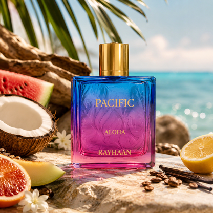 Rayhaan Pacific Aloha · Unisex 100 ml · Tropical · Pack de 24 piezas