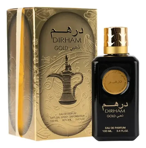 Ard Al Zaafaran Dirham Gold · Hombre 100 ml · Aromático marino ambarado · Pack de 24 piezas