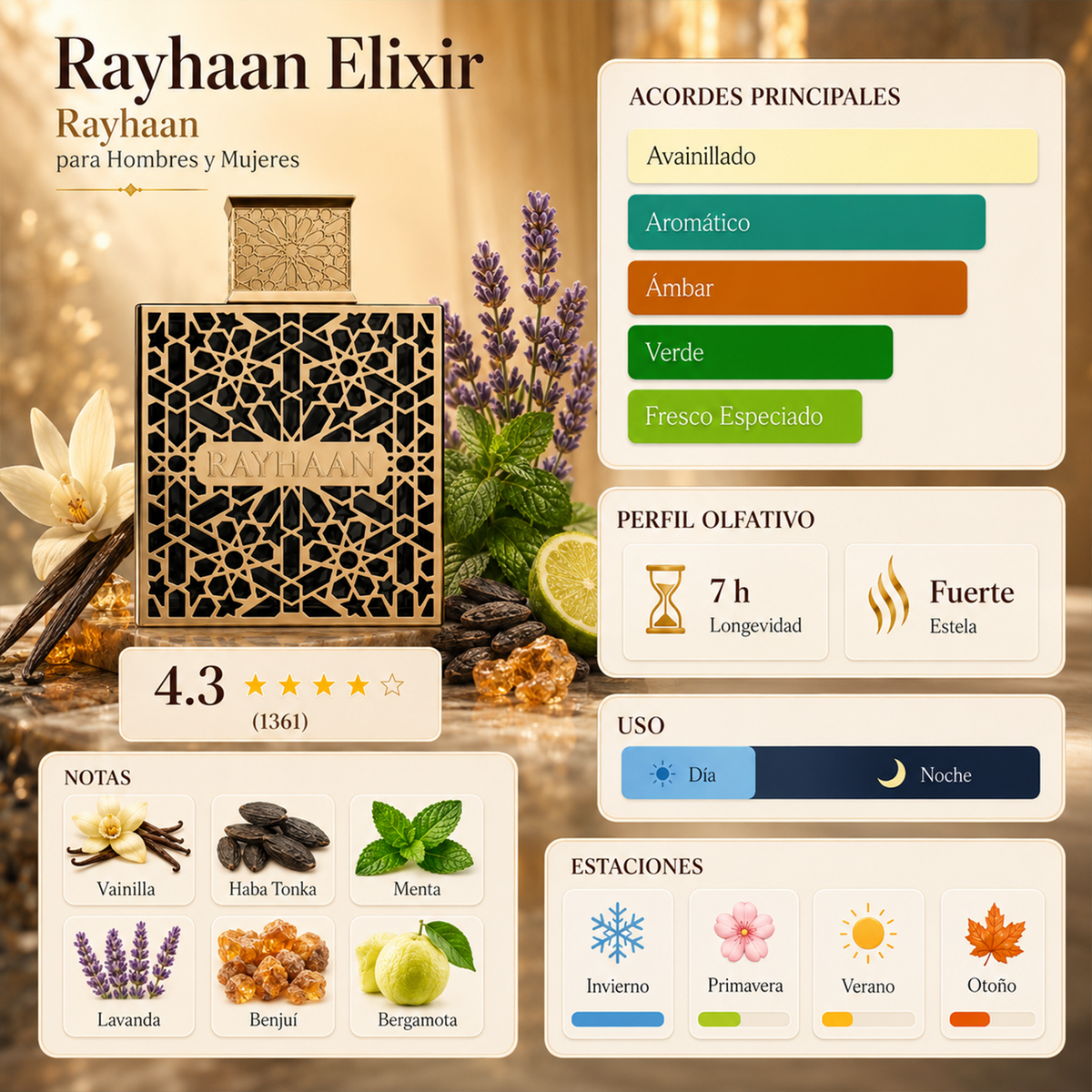 Rayhaan Elixir · Unisex 100 ml · Oriental · Pack de 24 piezas