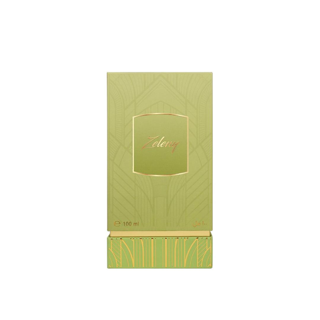 Ahmed Al Maghribi Zeleny · Unisex 100 ml · Frutal tropical · Pack de 24 piezas